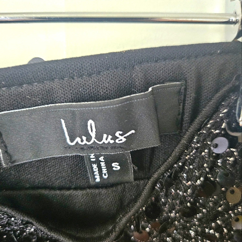 Lulus Sparkling Image Black Sequin Party Two-Piece Jumpsuit, Size S - Picture 6 of 16